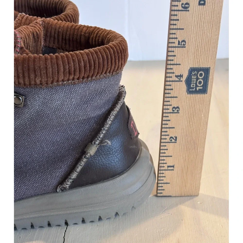 Hey Dude Bradley Corduroy Collar Mens Brown Multi Chukka Boots 42066-2GS Size 7